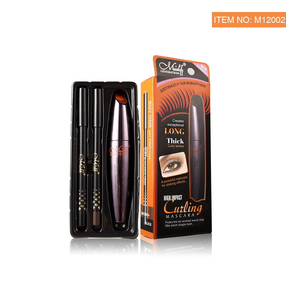 Menow M12002 OEM/ODM Non-public Label Waterproof 3D Mascara and Eyeliner Set for Ladies - Wholesale Cosmetics from Manufacturing facility