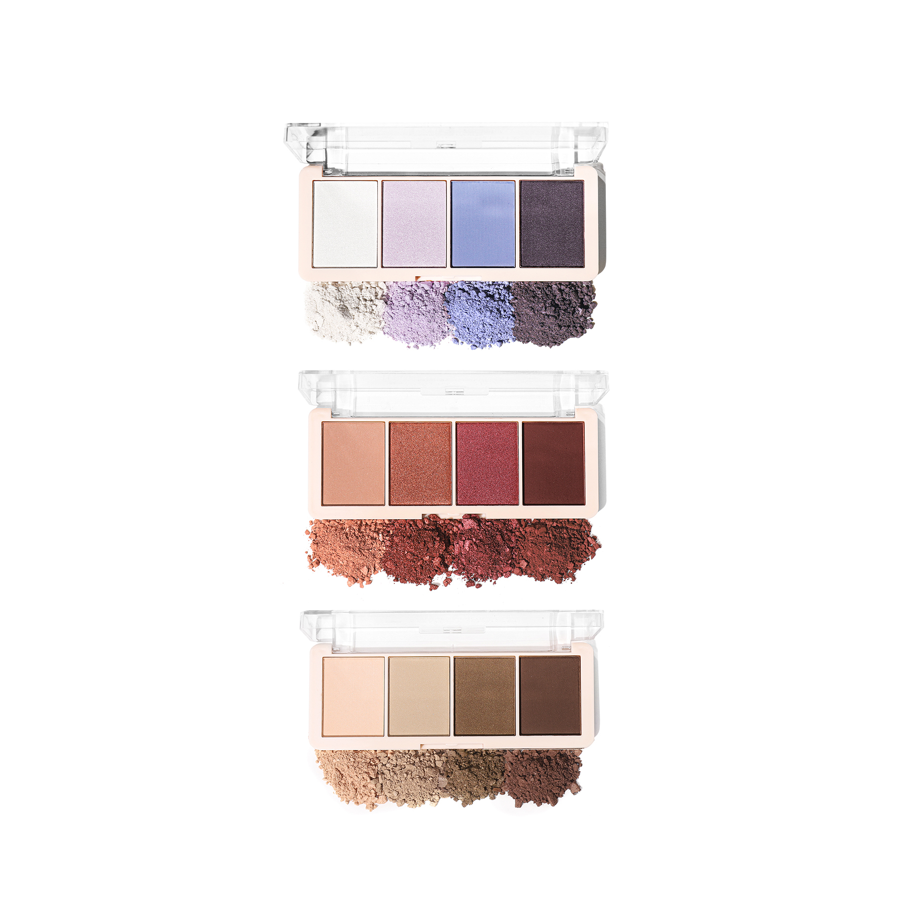 Premium Multi-Coloration Pearlescent Matte Eyeshadow Palette with 4 Extremely Pigmented Shades